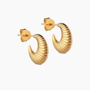 Cornelia Small Hoops - Gold - ENAMEL - Guld One Size