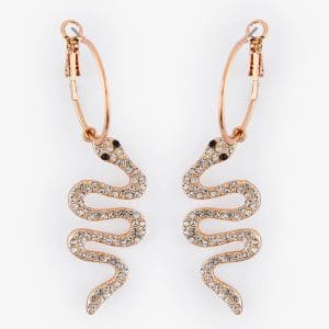 Pieces - Pcnake hoop earrings - Accessories til hende - Guld - O/S