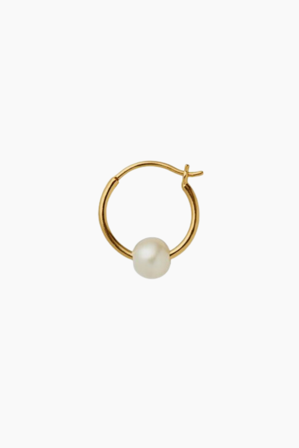 Big Pearl Berrie Hoop - Gold - Stine A - Guld One Size