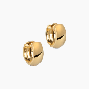 Classic Wide Hoops - 925S/GP - ENAMEL - Guld One Size