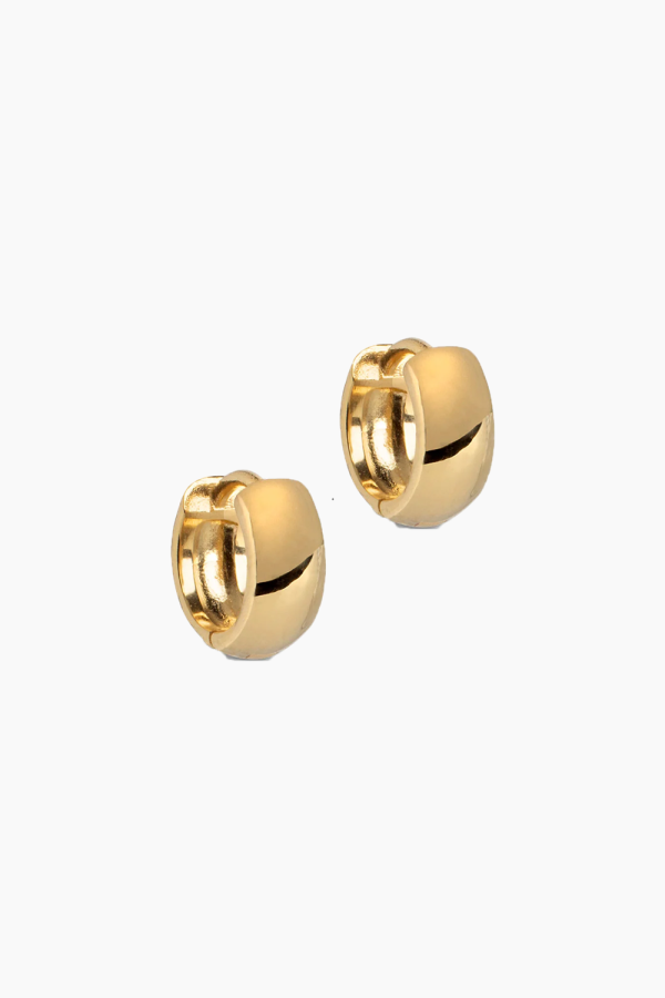 Classic Wide Hoops - 925S/GP - ENAMEL - Guld One Size