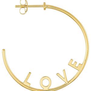 Design Letters Ørering - 1 stk. - Love Hoop - Guld