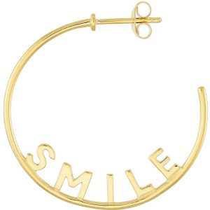 Design Letters Ørering - 1 stk. - Smile Hoop - Guld